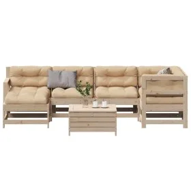 Garden furniture set 7 pieces and cushions solid pine wood by , Garden sets - Ref: Foro24-3250952, Price: 690,40 €, Discount: %