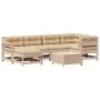 Juego de muebles de jardín 7 pzas y cojines madera maciza pino de , Conjuntos de jardín - Ref: Foro24-3250952, Precio: 649,79...