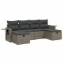 Gartenmöbel-Set, 6-teilig, mit grauen Polstern aus synthetischem Rattan. von , Gartensets - Ref: Foro24-3263856, Preis: 347,1...