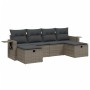Gartenmöbel-Set, 6-teilig, mit grauen Polstern aus synthetischem Rattan. von , Gartensets - Ref: Foro24-3263856, Preis: 351,3...