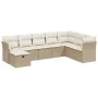 Gartensofagarnitur mit beigen Kissen, 8-teilig, aus PE-Rattan. von , Gartensets - Ref: Foro24-3263274, Preis: 546,29 €, Rabat...