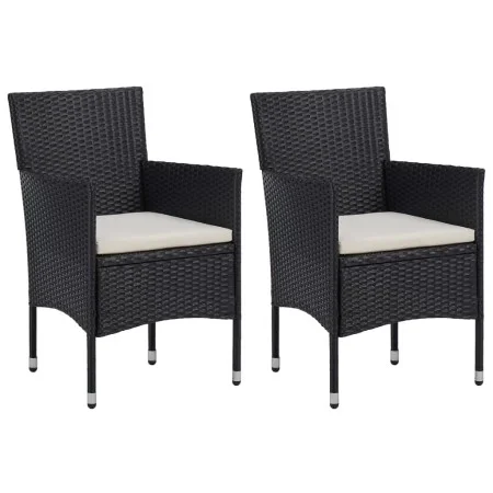 Garten-Esszimmerstühle, 2 Einheiten, schwarzes synthetisches Rattan von , Gartenstühle - Ref: Foro24-318495, Preis: 145,84 €,...