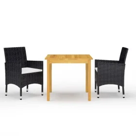 3-piece garden dining set with black cushions by , Garden sets - Ref: Foro24-3095860, Price: 256,46 €, Discount: %