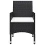Juego de comedor de jardín 3 piezas con cojines negro de , Conjuntos de jardín - Ref: Foro24-3095860, Precio: 256,45 €, Descu...