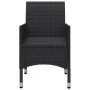 Juego de comedor de jardín 3 piezas con cojines negro de , Conjuntos de jardín - Ref: Foro24-3095860, Precio: 256,45 €, Descu...
