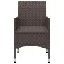 Juego de comedor de jardín 5 piezas con cojines marrón de , Conjuntos de jardín - Ref: Foro24-3095862, Precio: 348,02 €, Desc...