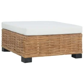 Reposapiés con cojín ratán natural de vidaXL, Sofás modulares de exterior - Ref: Foro24-286281, Precio: 175,84 €, Descuento: %