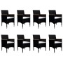9-piece garden dining set with black cushions by , Garden sets - Ref: Foro24-3095869, Price: 664,85 €, Discount: %