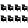 9-piece garden dining set with black cushions by , Garden sets - Ref: Foro24-3095869, Price: 684,45 €, Discount: %