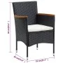 9-piece garden dining set with black cushions by , Garden sets - Ref: Foro24-3095869, Price: 684,45 €, Discount: %