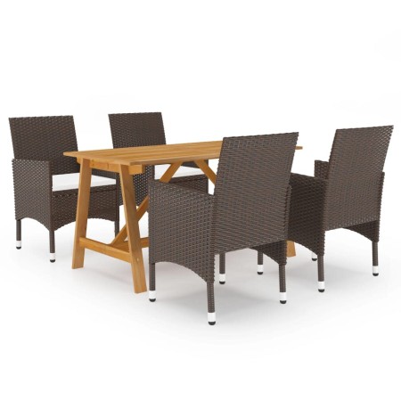 5-piece garden dining set with brown cushions by , Garden sets - Ref: Foro24-3095888, Price: 399,01 €, Discount: %