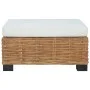Reposapiés con cojín ratán natural by vidaXL, Modular outdoor sofas - Ref: Foro24-286281, Price: 175,84 €, Discount: %