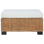 Reposapiés con cojín ratán natural by vidaXL, Modular outdoor sofas - Ref: Foro24-286281, Price: 159,56 €, Discount: %