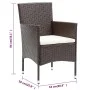 Juego de comedor de jardín 5 piezas con cojines marrón de , Conjuntos de jardín - Ref: Foro24-3095888, Precio: 383,33 €, Desc...