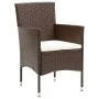 Garden bistro set 5 pieces PE rattan brown tempered glass by , Garden sets - Ref: Foro24-3095906, Price: 329,48 €, Discount: %