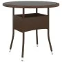 Garden bistro set 5 pieces PE rattan brown tempered glass by , Garden sets - Ref: Foro24-3095906, Price: 329,48 €, Discount: %