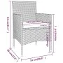 Garden bistro set 5 pieces PE rattan brown tempered glass by , Garden sets - Ref: Foro24-3095906, Price: 329,48 €, Discount: %