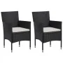 Garden dining set 3 pieces PE rattan black tempered glass by , Garden sets - Ref: Foro24-3095910, Price: 265,03 €, Discount: %
