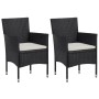 Garten-Essgruppe 3-teilig PE-Rattan schwarz gehärtetes Glas von , Gartensets - Ref: Foro24-3095910, Preis: 273,11 €, Rabatt: %