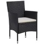 Garden dining set 3 pieces PE rattan black tempered glass by , Garden sets - Ref: Foro24-3095910, Price: 265,03 €, Discount: %