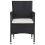 Garden dining set 3 pieces PE rattan black tempered glass by , Garden sets - Ref: Foro24-3095910, Price: 265,03 €, Discount: %