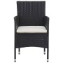 Garten-Essgruppe 3-teilig PE-Rattan schwarz gehärtetes Glas von , Gartensets - Ref: Foro24-3095910, Preis: 273,11 €, Rabatt: %