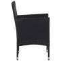 Garden dining set 3 pieces PE rattan black tempered glass by , Garden sets - Ref: Foro24-3095910, Price: 265,03 €, Discount: %