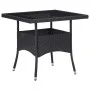 Garden dining set 3 pieces PE rattan black tempered glass by , Garden sets - Ref: Foro24-3095910, Price: 265,03 €, Discount: %