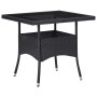 Garten-Essgruppe 3-teilig PE-Rattan schwarz gehärtetes Glas von , Gartensets - Ref: Foro24-3095910, Preis: 273,11 €, Rabatt: %