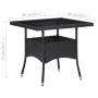 Garten-Essgruppe 3-teilig PE-Rattan schwarz gehärtetes Glas von , Gartensets - Ref: Foro24-3095910, Preis: 273,11 €, Rabatt: %