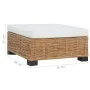 Reposapiés con cojín ratán natural by vidaXL, Modular outdoor sofas - Ref: Foro24-286281, Price: 175,84 €, Discount: %
