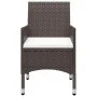 Garden dining set 3 pieces PE rattan brown tempered glass by , Garden sets - Ref: Foro24-3095912, Price: 274,72 €, Discount: %