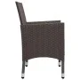Garden dining set 3 pieces PE rattan brown tempered glass by , Garden sets - Ref: Foro24-3095912, Price: 274,72 €, Discount: %