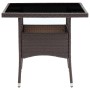 Garten-Essgruppe 3-teilig PE-Rattan braun gehärtetes Glas von , Gartensets - Ref: Foro24-3095912, Preis: 264,58 €, Rabatt: %