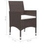 Garden dining set 3 pieces PE rattan brown tempered glass by , Garden sets - Ref: Foro24-3095912, Price: 260,30 €, Discount: %