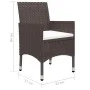 Garden dining set 3 pieces PE rattan brown tempered glass by , Garden sets - Ref: Foro24-3095912, Price: 274,72 €, Discount: %