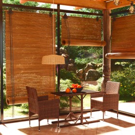 Garten-Essgruppe 3-teilig PE-Rattan braun gehärtetes Glas von , Gartensets - Ref: Foro24-3095931, Preis: 206,26 €, Rabatt: %