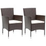 Garden dining set 3 pieces PE rattan brown tempered glass by , Garden sets - Ref: Foro24-3095931, Price: 212,17 €, Discount: %