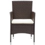 Garden dining set 3 pieces PE rattan brown tempered glass by , Garden sets - Ref: Foro24-3095931, Price: 212,17 €, Discount: %