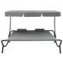 Outdoor lounger with canopy and gray pillows by vidaXL, Outdoor beds - Ref: Foro24-48070, Price: 157,57 €, Discount: %