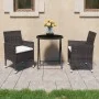Garten-Bistro-Set 3-teilig PE-Rattan braun gehärtetes Glas von , Gartensets - Ref: Foro24-3095927, Preis: 195,56 €, Rabatt: %