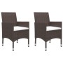 Garten-Bistro-Set 3-teilig PE-Rattan braun gehärtetes Glas von , Gartensets - Ref: Foro24-3095927, Preis: 198,33 €, Rabatt: %