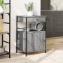 Küchenwagen aus grauem Sonoma-Holzwerkstoff 56x43x89,5 cm von , Küchen- und Speisewagen - Ref: Foro24-842394, Preis: 85,58 €,...