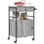 Carrito de cocina madera ingeniería gris Sonoma 56x43x89,5 cm by , Kitchen and dining carts - Ref: Foro24-842394, Price: 86,9...