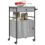 Küchenwagen aus grauem Sonoma-Holzwerkstoff 56x43x89,5 cm von , Küchen- und Speisewagen - Ref: Foro24-842394, Preis: 85,58 €,...