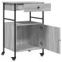 Carrito de cocina madera ingeniería gris Sonoma 56x43x89,5 cm by , Kitchen and dining carts - Ref: Foro24-842394, Price: 85,5...