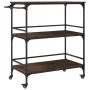 Oak brown engineered wood kitchen cart 100.5x50x105cm by , Kitchen and dining carts - Ref: Foro24-842335, Price: 81,72 €, Dis...