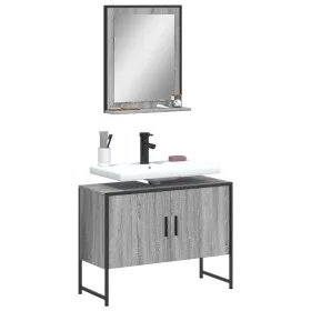 2-teiliges Badmöbel-Set aus Sonoma-grauem Holzwerkstoff von , Badezimmermöbel - Ref: Foro24-3214342, Preis: 92,41 €, Rabatt: %