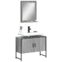 2-teiliges Badmöbel-Set aus Sonoma-grauem Holzwerkstoff von , Badezimmermöbel - Ref: Foro24-3214342, Preis: 92,24 €, Rabatt: %