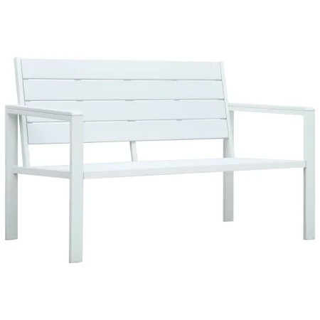 Weiße HDPE-Gartenbank in Holzoptik 120 cm von vidaXL, Gartenbänke - Ref: Foro24-47870, Preis: 142,38 €, Rabatt: %